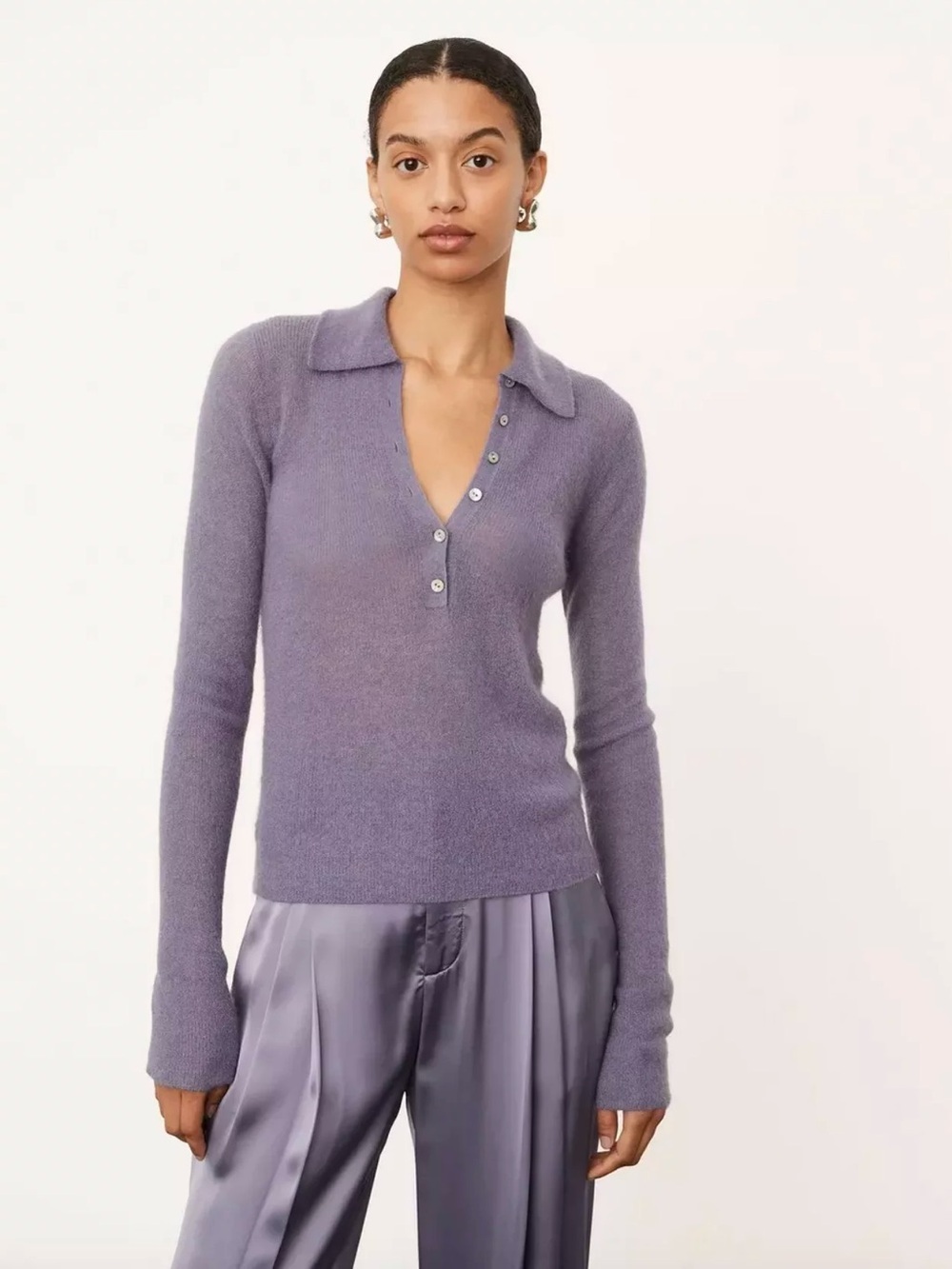 Vince Henley Polo Pullover